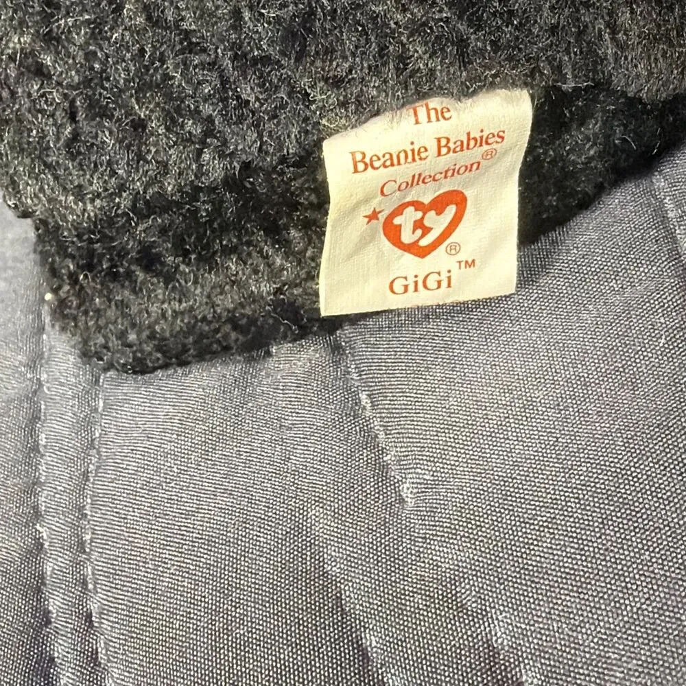 Ty Beanie Babies Collection GiGi Black Poodle Plush w/ Hang Tag 1998 MWMT
